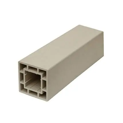 Столб ограждения из ДПК 120x120 белое дерево