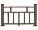 Секция ограждения ДПК Bulros для столба, кофе
